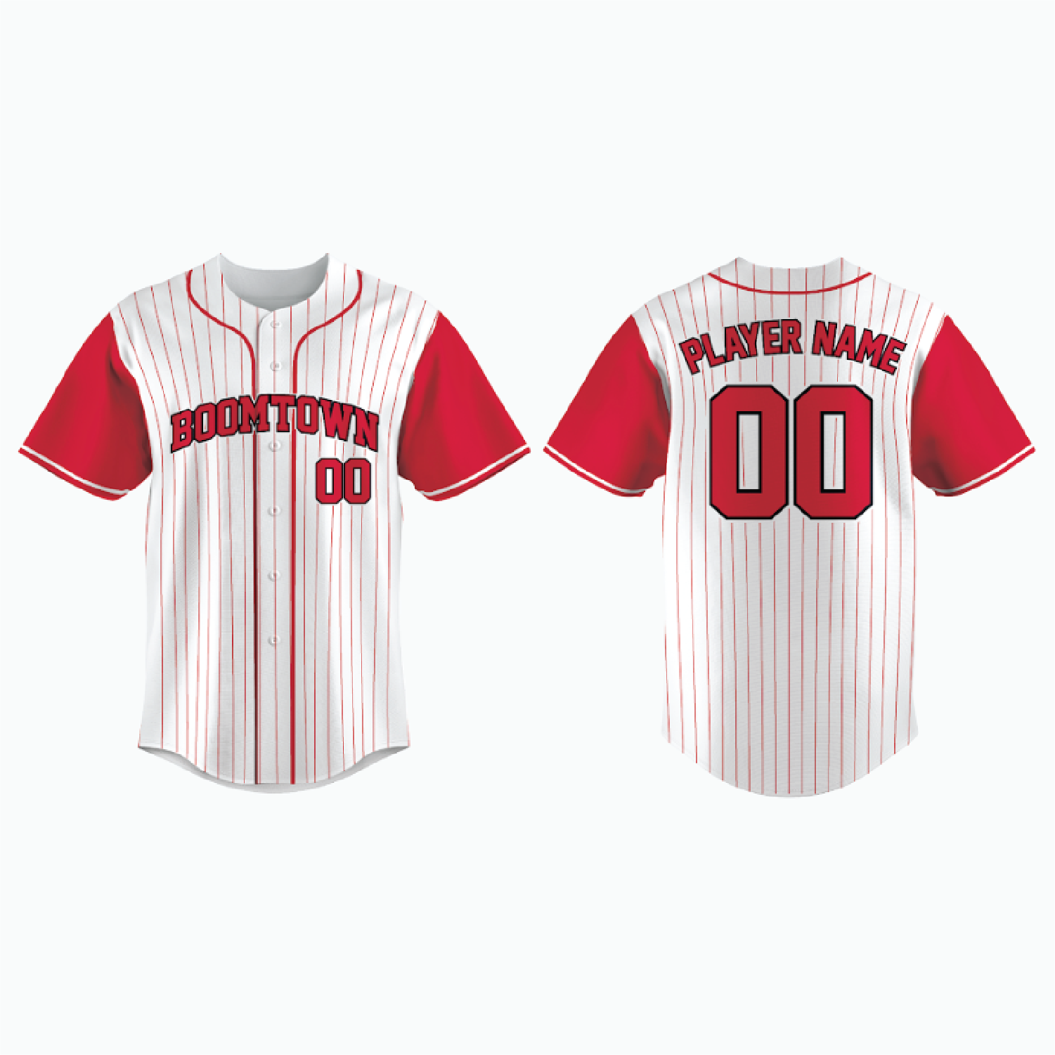 Full-Button Baseball Jersey (Straight Hem) | RESTO Athletic