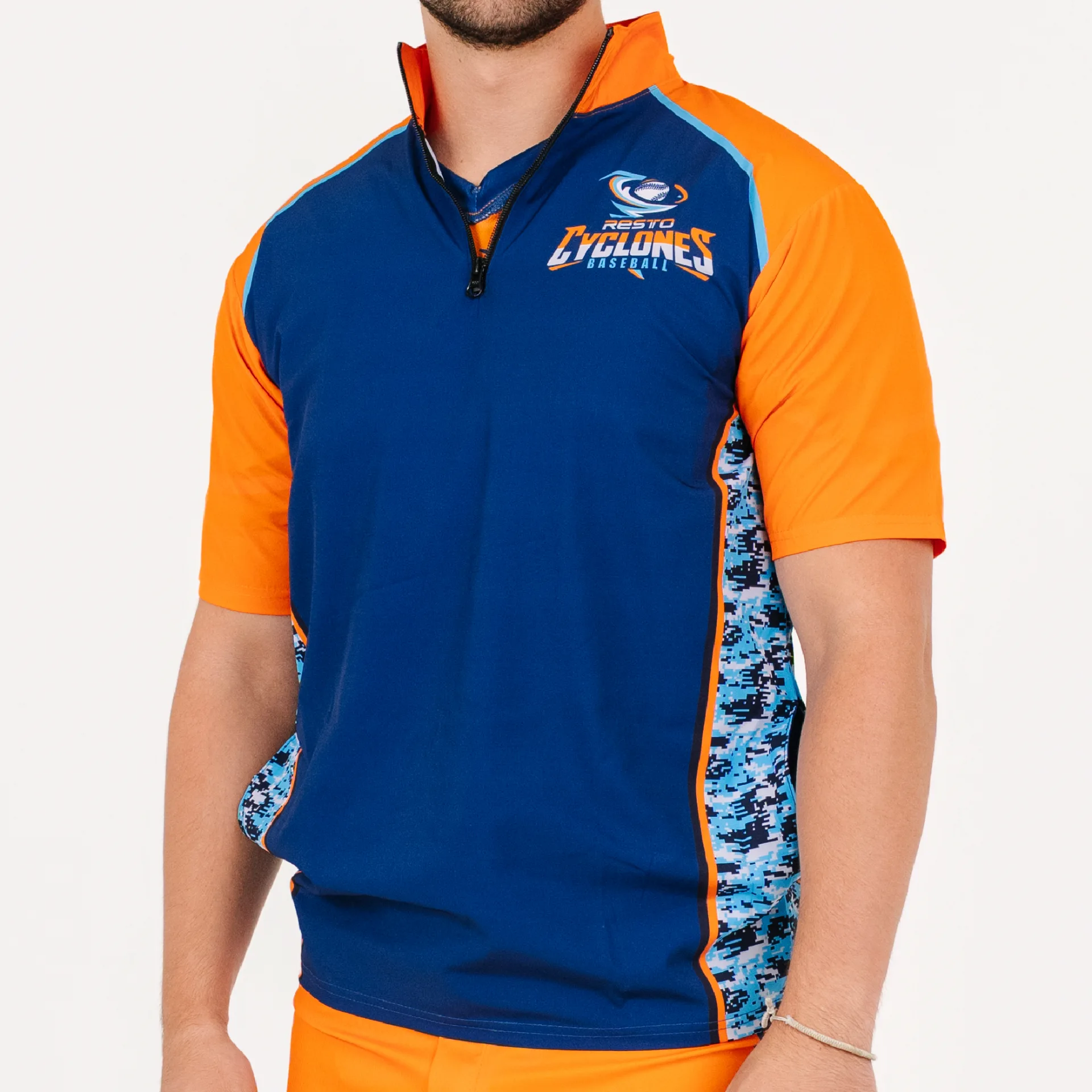 1/4 Zip Short Sleeve Batting Practice Jacket thumbnail 3