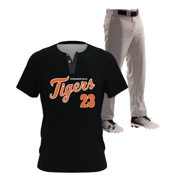 2 Button Jersey & Pants Combo - Tigers - Black, orange