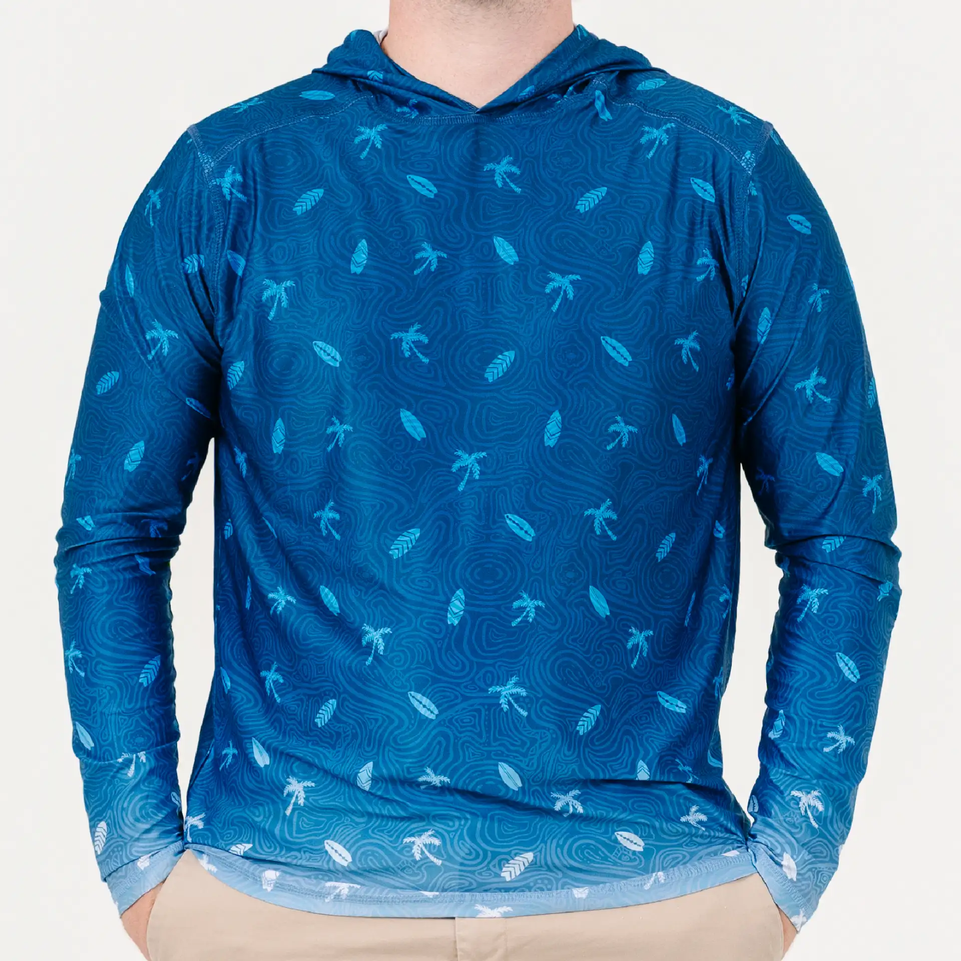 Fishing Hooded Long Sleeve Tech T-Shirt thumbnail 3