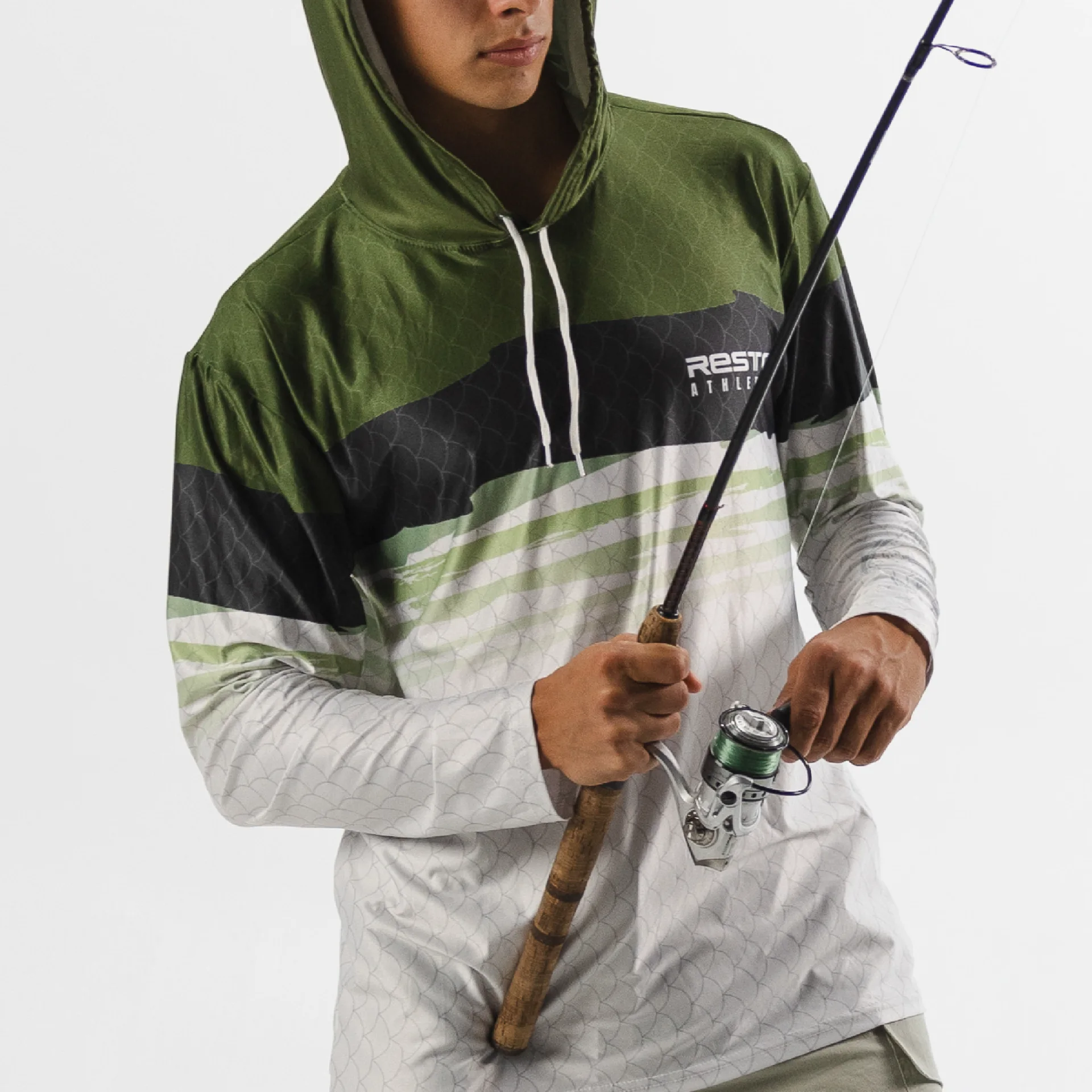Fishing Hooded Long Sleeve Tech T-Shirt thumbnail 2