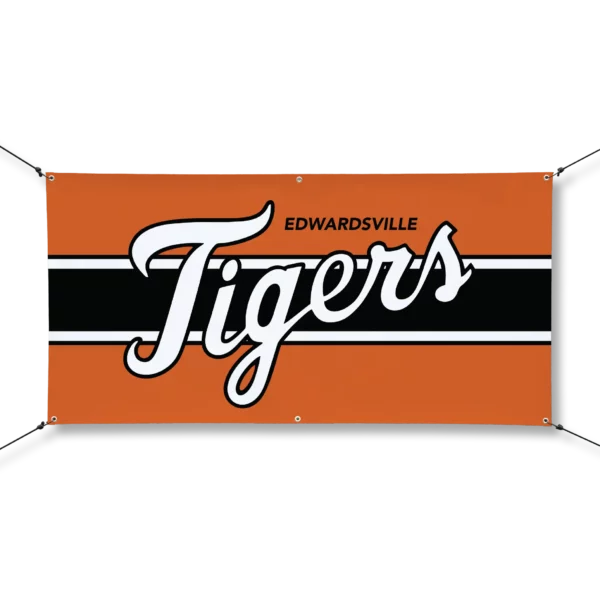 Tigers Banner - 3x6 orange and black