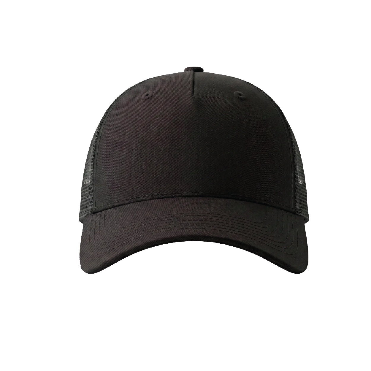 (bill/crown/mesh-back):-black/black/black