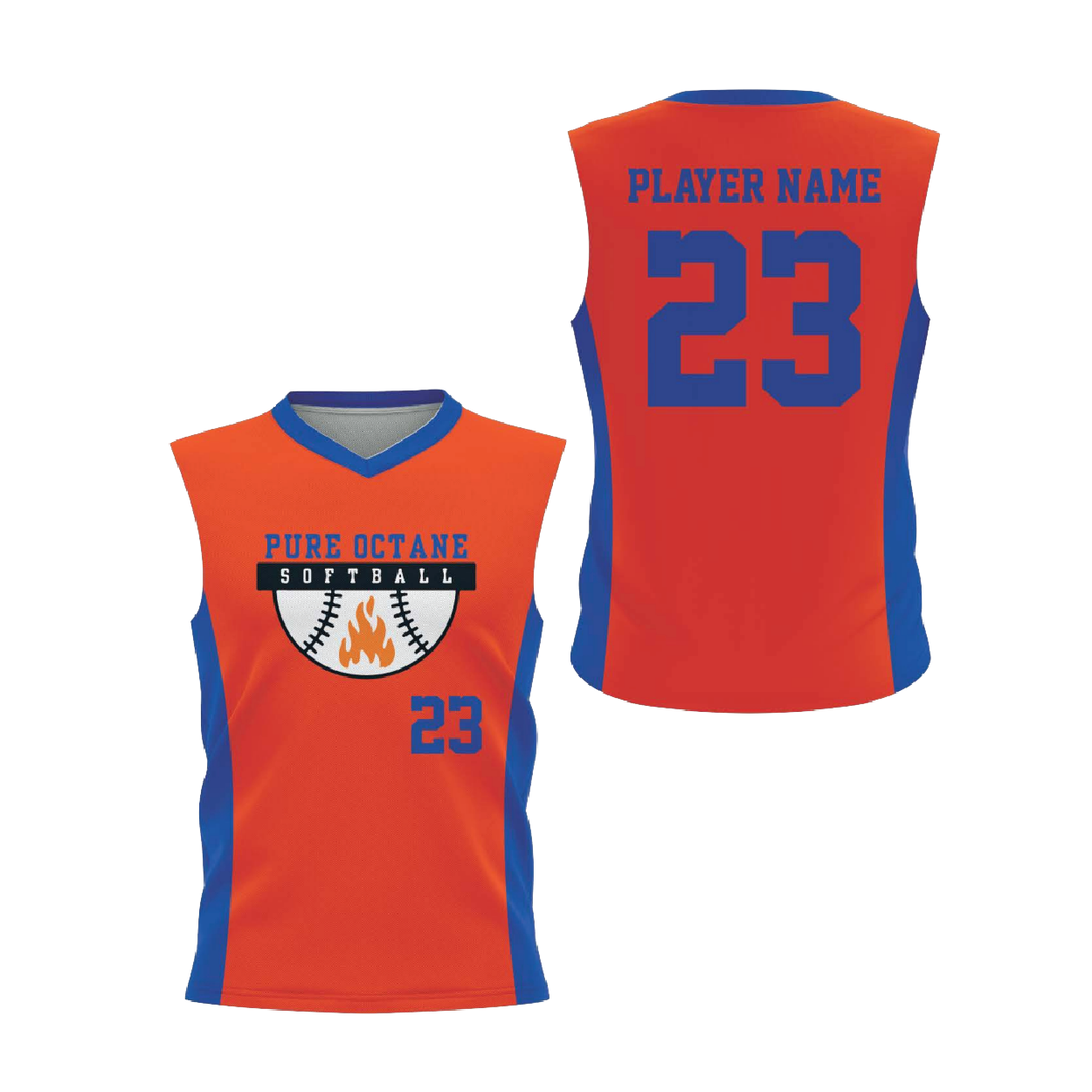 Pro V-Neck Sleeveless Softball Jersey